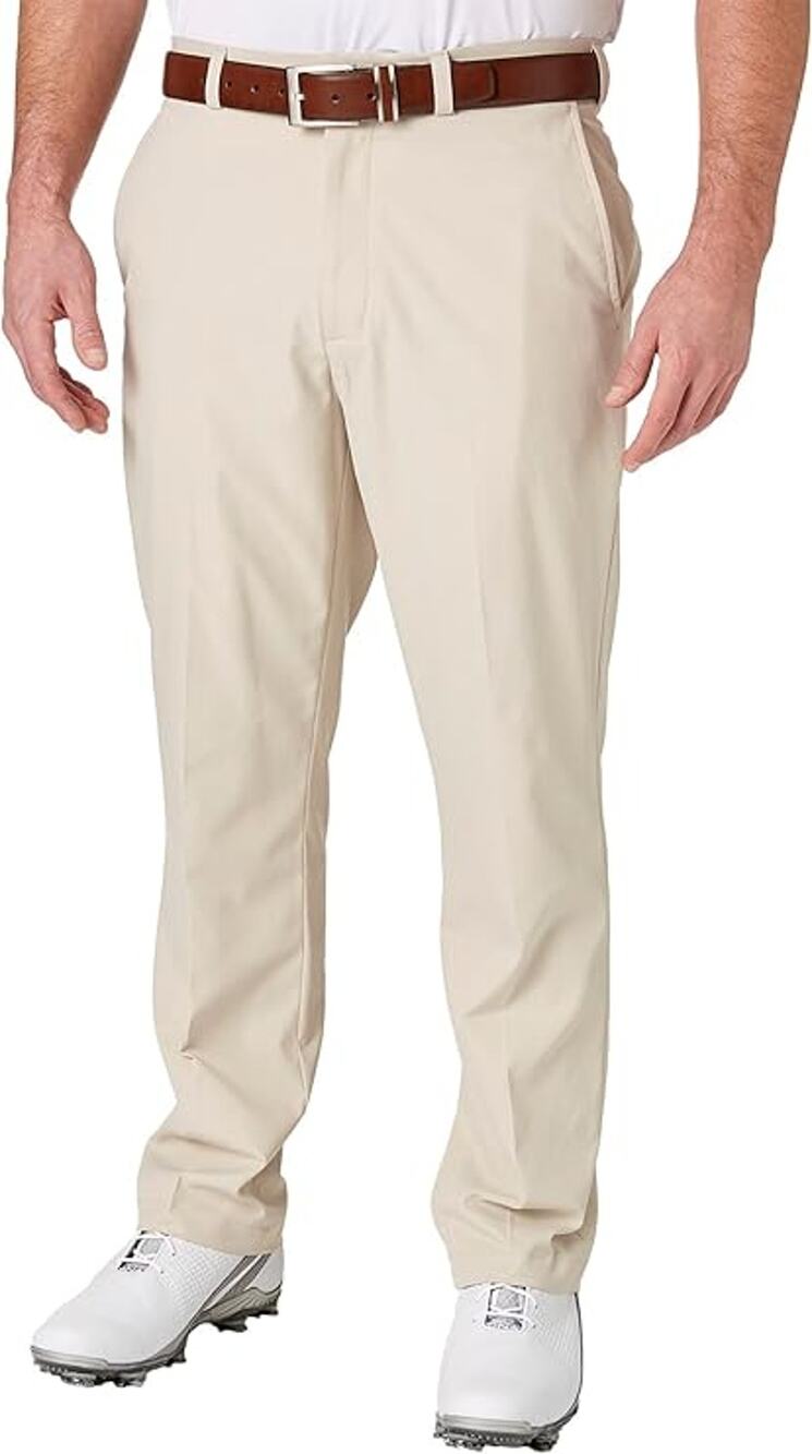 Walter Hagen Men's 50x30 B&T Perfect 11 Khaki Straight Fit Golf Pants K15-7